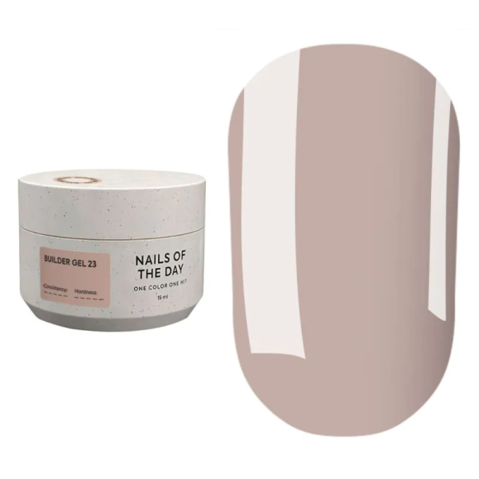 NAILSOFTHEDAY Builder Gel №23 - конструирующий гель, холодный нюдовый, 15 мл
