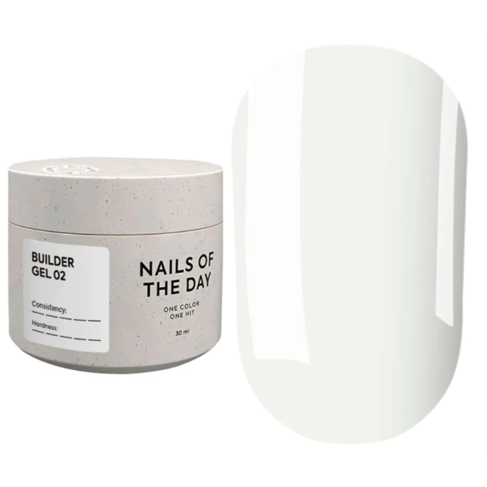 NAILSOFTHEDAY Builder Gel №02 - конструирующий гель, молочный, 30 мл