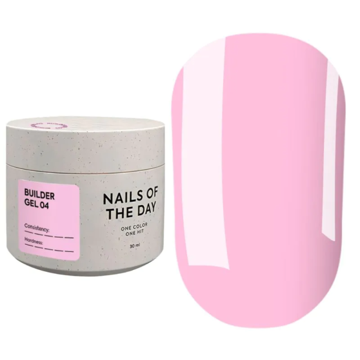 NAILSOFTHEDAY Builder Gel №04 - конструюючий гель, рожевий, 30 мл