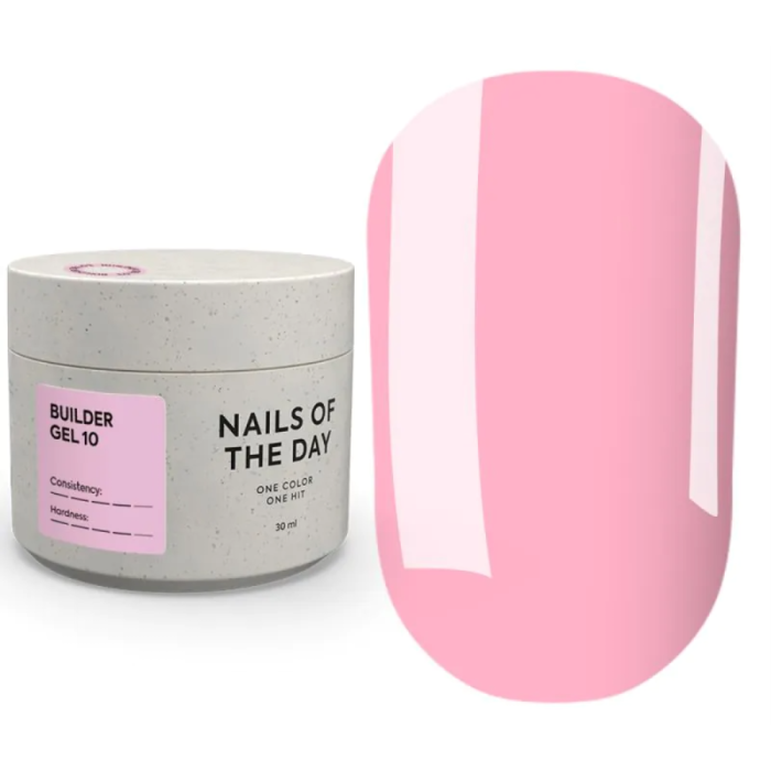 NAILSOFTHEDAY Builder Gel №10 - конструюючий гель, рожевий, 30 мл