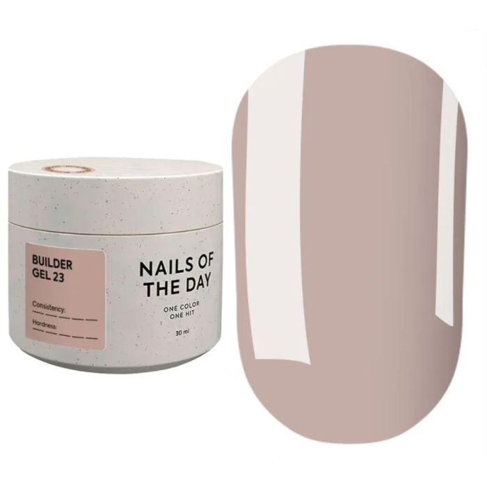 NAILSOFTHEDAY Builder Gel №23 - конструирующий гель, холодный нюдовый, 30 мл
