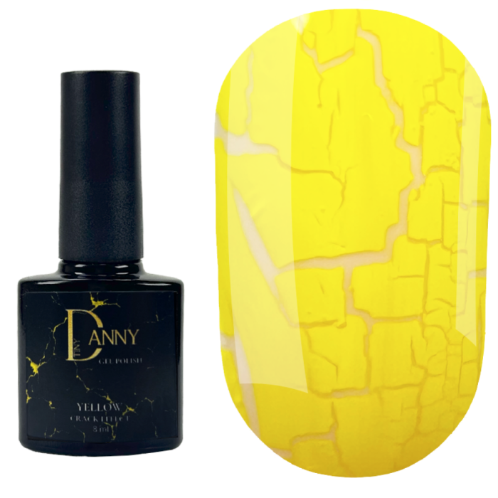 Гель-лак для кракелюра DANNY Crack Effect Yellow, желтый, 8 мл