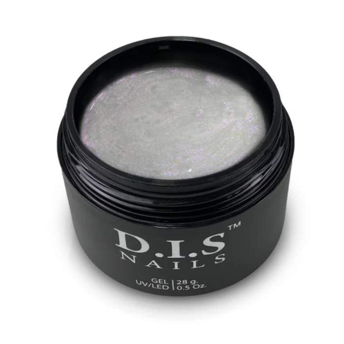 DIS Nails Hard Shiny Pink - конструюючий гель, молочний з ліловими блискітками, 28 г