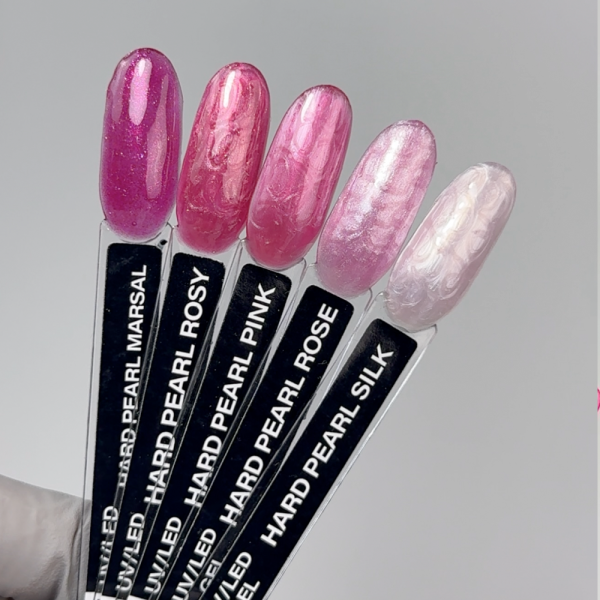 DIS Nails Hard Pearl Rose - конструирующий гель, перламутровый нежно-розовый, 28 г