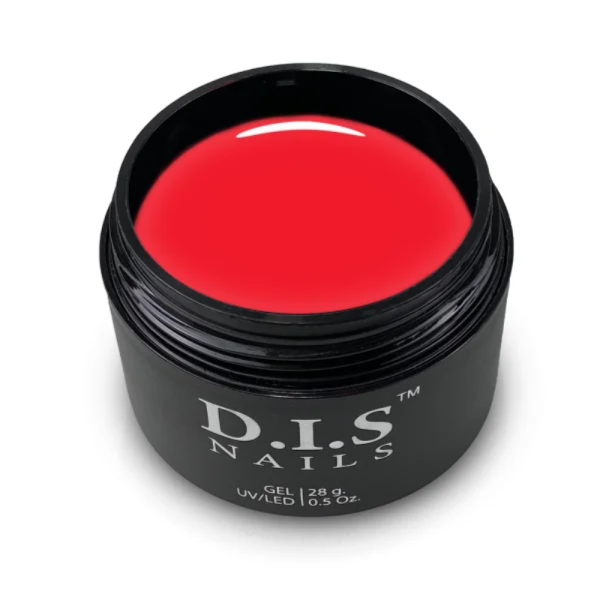 DIS Nails Hard Neon Caviar - конструюючий гель, червоний неон, 28 г