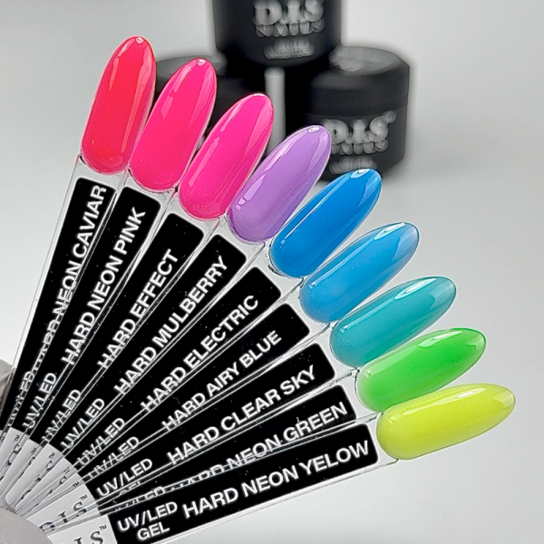 DIS Nails Hard Neon Yellow - конструюючий гель, жовтий неон, 28 г