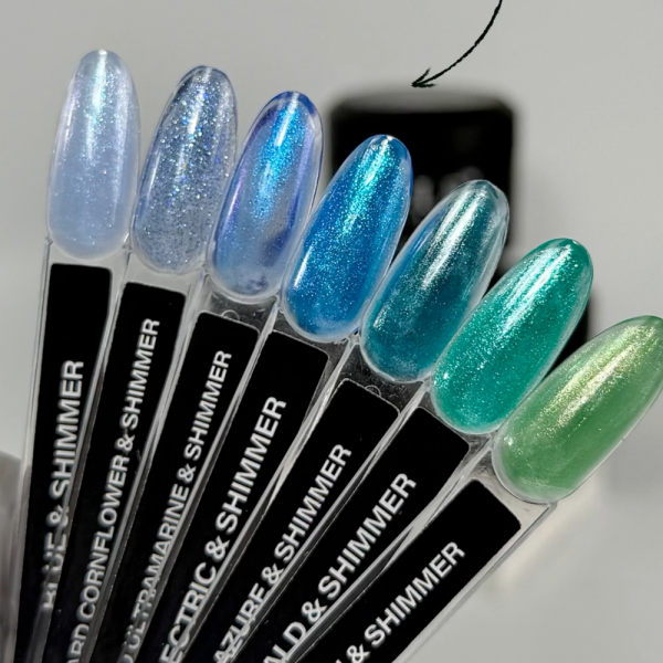 DIS Nails Hard Blue & Shimmer - конструирующий гель, нежно-голубой с шиммером, 28 г