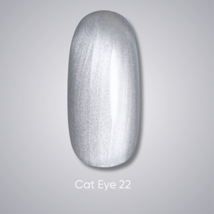 Гель-лак кошачий глаз DARK Gel Polish Cat Eye №22, серебристый, 10 мл
