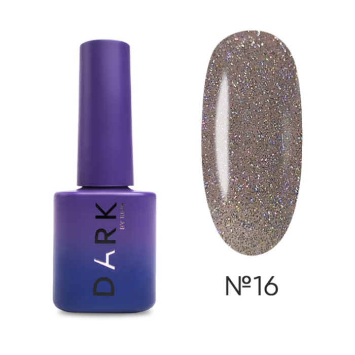 Гель-лак DARK Gel Polish Flash 16, светоотражающий, лиловый, 10 мл