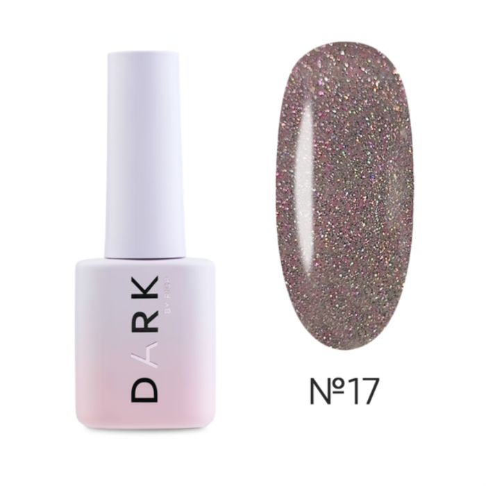 Гель-лак DARK Gel Polish Flash 17, светоотражающий, розовый, 10 мл