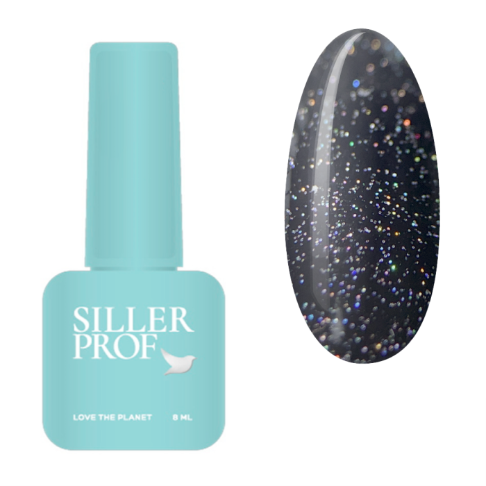 Siller Shine Holografic Top No Wipe №1 - прозорий топ з шиммером, 8 мл