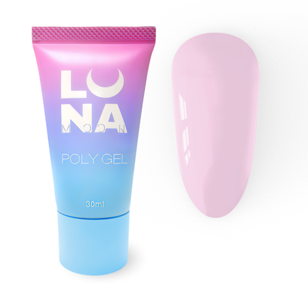 LUNA Poly Gel №07 - полігель для нарощування, льодяно-рожевий, 30 мл