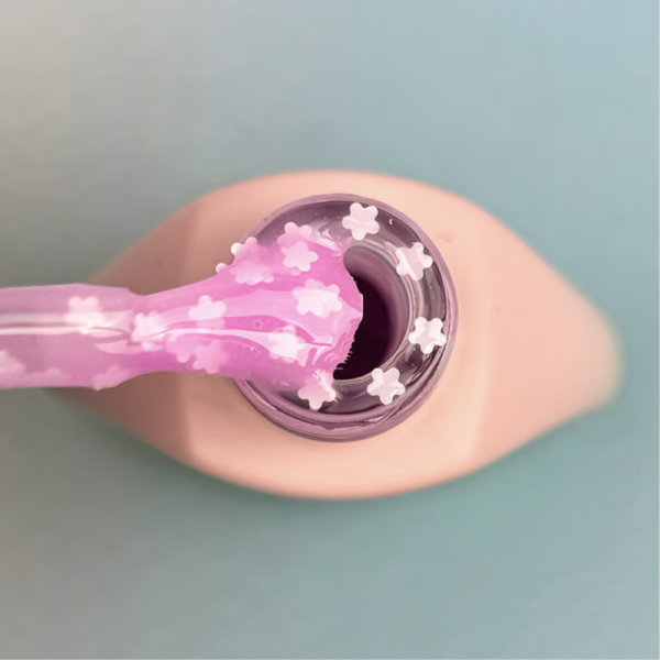 You Are Cute Bottle Gel №21 - жидкий гель, лиловый с белыми цветочками, 5 мл