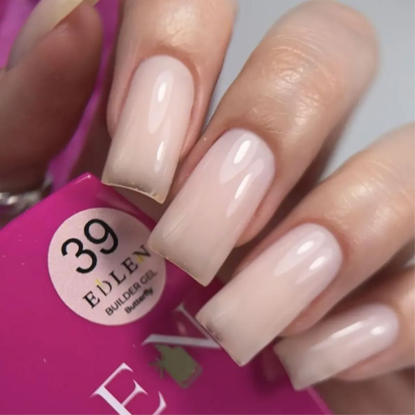 Гель для наращивания Edlen Builder Gel Butterfly №39, кремовый миндаль, 15 мл