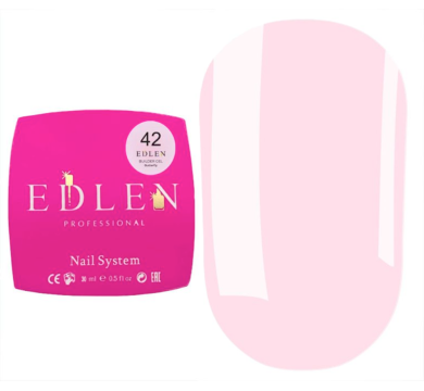 Гель для нарощування Edlen Builder Gel Butterfly №42, зефірно-рожевий, 30 мл