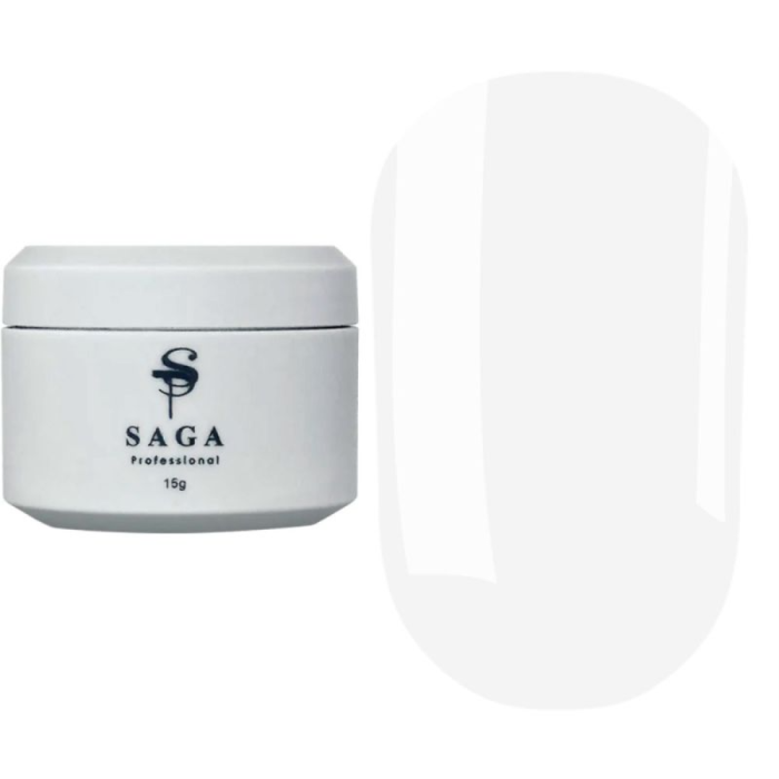 SAGA Professional Builder Pastel Color №01 - гель конструюючий, білий, 15 мл
