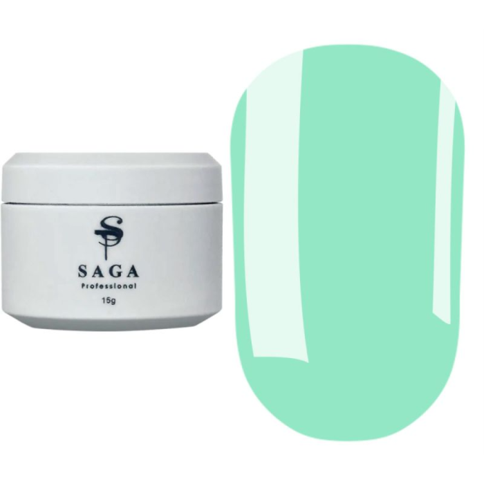 SAGA Professional Builder Pastel Color №13 - гель конструюючий, м'ятний, 15 мл