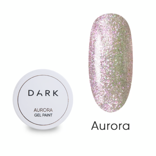 DARK Galactic Gel Aurora - гель для дизайну, рожевий із шиммером, 5 г