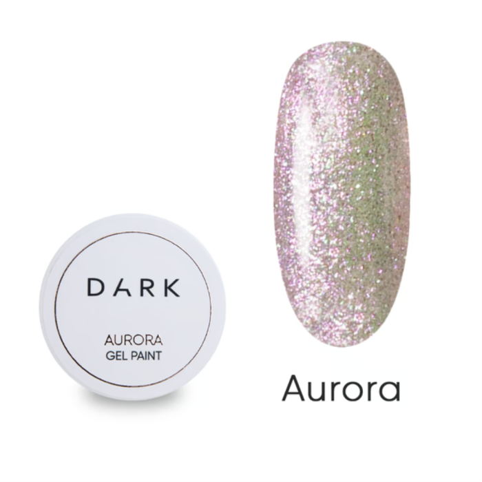 DARK Galactic Gel Aurora - гель для дизайну, рожевий із шиммером, 5 г