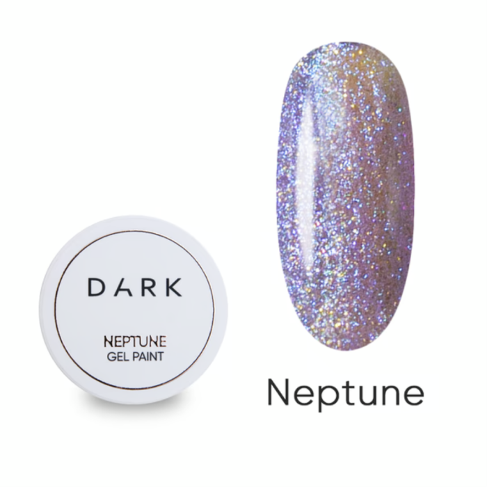 DARK Galactic Gel Neptune - гель для дизайну, фіолетовий з шиммером, 5 г