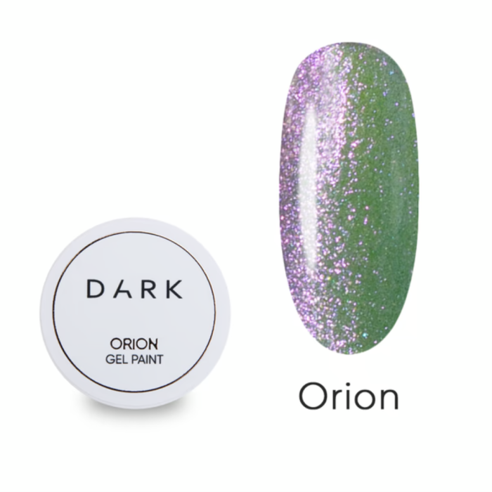 DARK Galactic Gel Orion - гель для дизайна, лиловый с розовым шиммером, 5 г