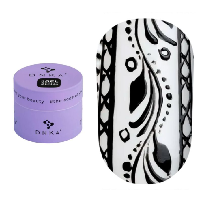 DNKa Gel Paint Ethno Black - гель-фарба, чорна, 5 мл