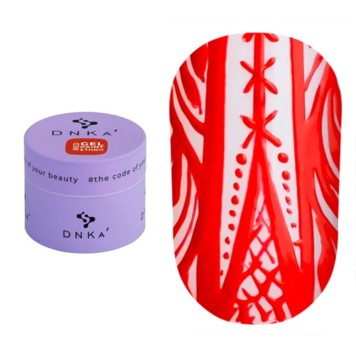 DNKa Gel Paint Ethno Red - гель-фарба, червона, 5 мл