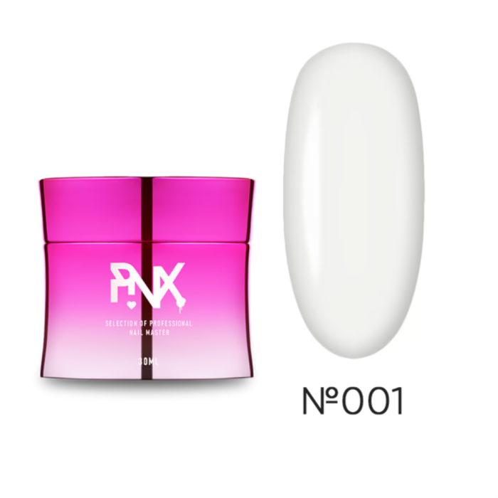 Pinx Builder gel I Love Nude №001 - конструирующий гель, молочный, 30 мл