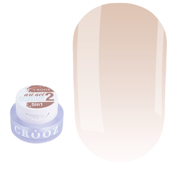 Гель-краска Crooz 5в1 Art Gel Ombre №02, светло-бежевая, 3 г