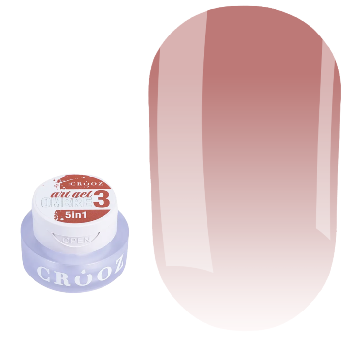 Гель-фарба Crooz 5в1 Art Gel Ombre №03, теракотово-персикова, 3 г