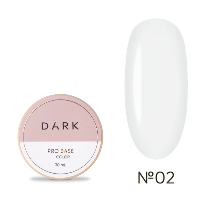 База камуфлююча DARK Pro Base №02, напівпрозора тепло-молочна, 30 мл