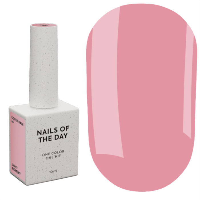 База камуфлирующая NAILSOFTHEDAY Base Cover NEW Formula № 46, полупрозрачный пыльно-розовый,10 мл