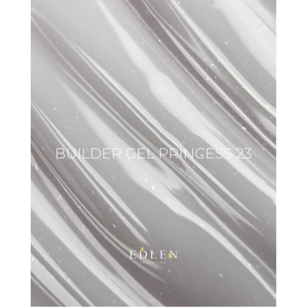 Сменный картридж Edlen Builder Gel Princess №23 - гель для наращивания,молочный с микроблеском, 30 м
