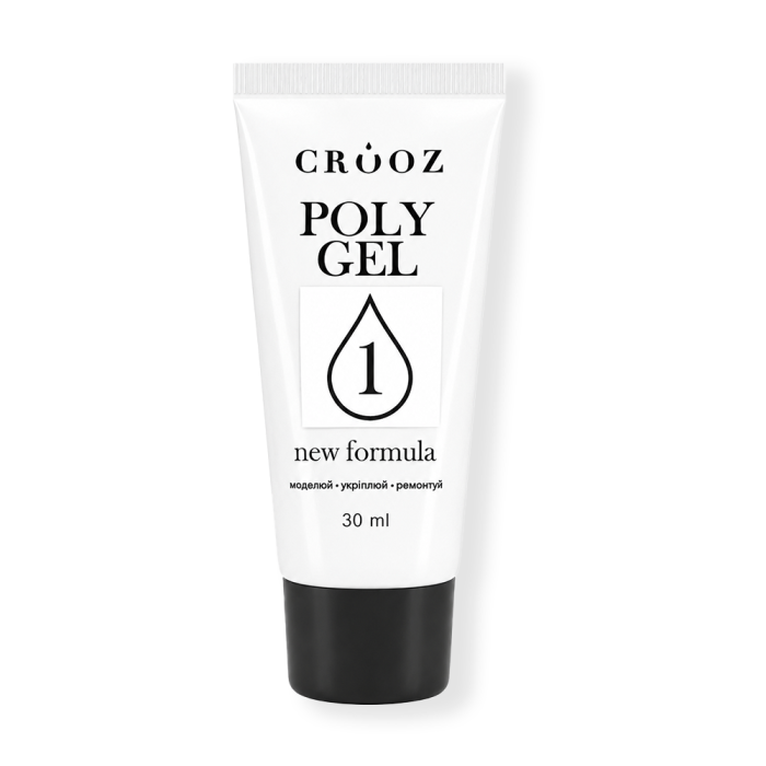 Crooz Polygel New Formula №01 - полигель в тубе, прозрачный, 30 мл