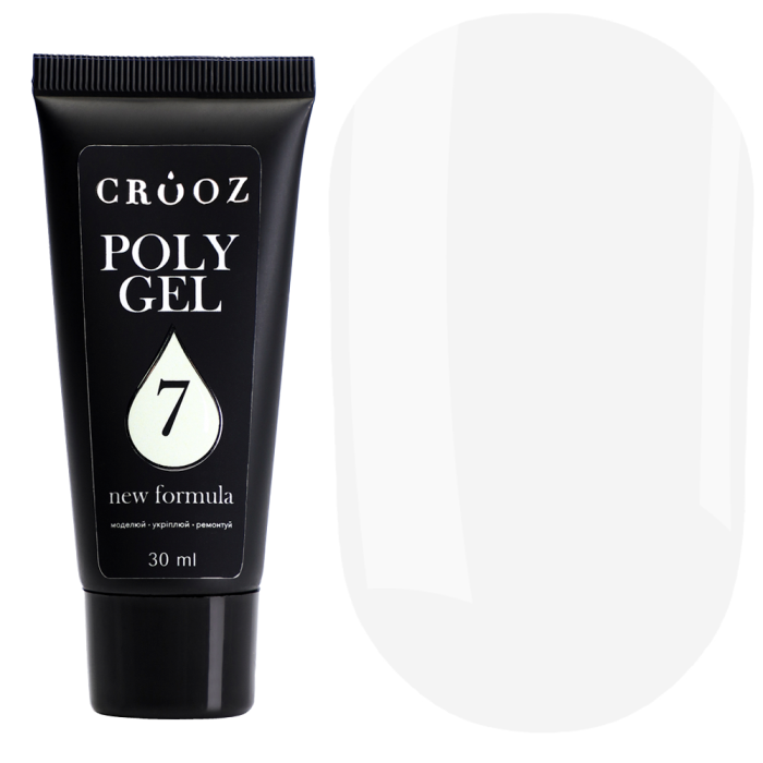 Crooz Polygel New Formula №07 - полигель в тубе, молочный, 30 мл