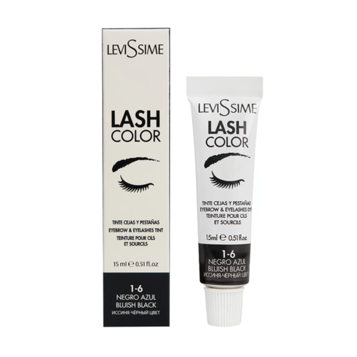 LeviSsime Lash Color Bluish Black №1.6 - фарба для брів та вій, синя-чорна, 15 мл
