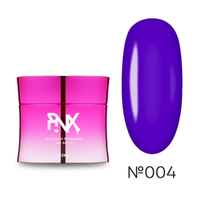 Гель для наращивания Pinx Builder Gel Jinx Bomb №004, витражный фиолетовый, 30 мл
