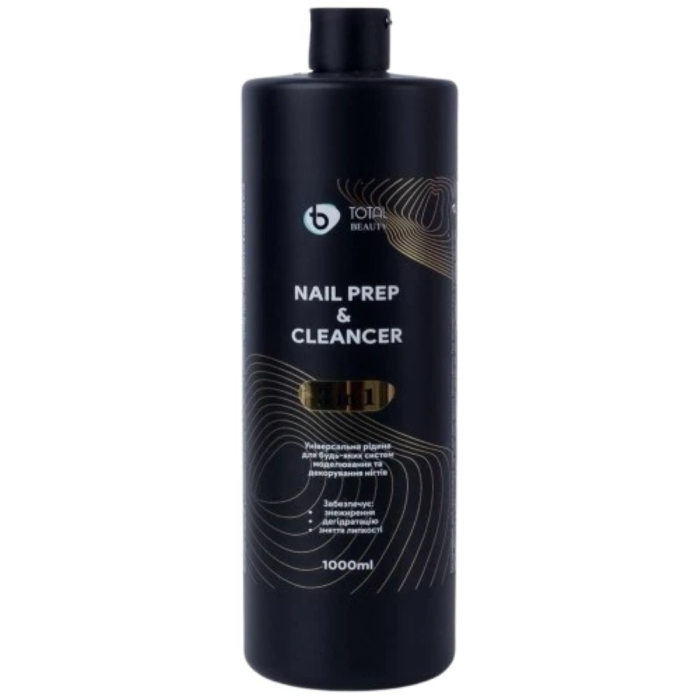 Знежирювач для нігтів Total Beauty 3в1 Nail Prep&Cleanser золото, диня, 1000 мл