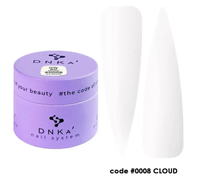 Гель-желе DNKa Jelly Gel #0008 Cloud, молочний, 15 мл