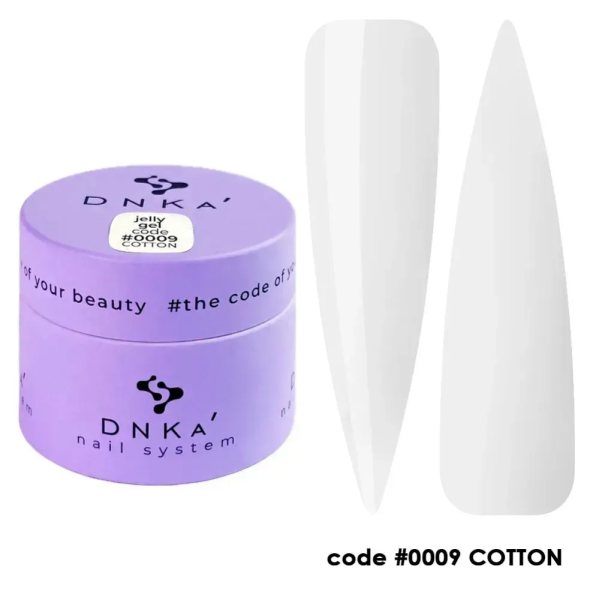 Гель-желе DNKa Jelly Gel #0009 Cotton, молочный, 15 мл