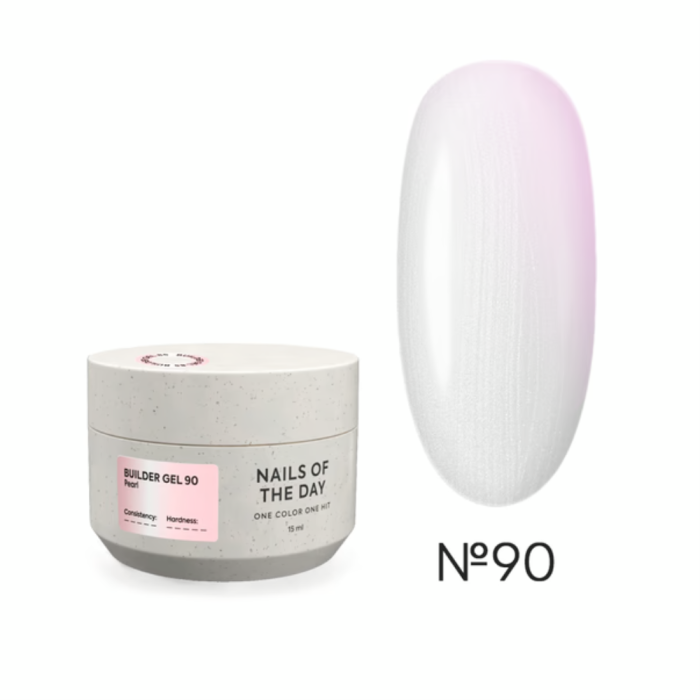Гель для нарощування NAILSOFTHEDAY Builder Gel №90, рожевий перлинний, 15 мл