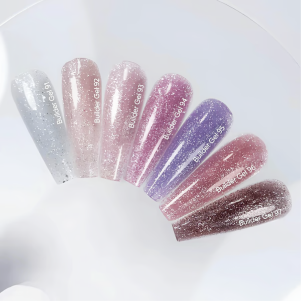 Гель для нарощування NAILSOFTHEDAY Builder Gel №97, коричневий світловідбиваючий, 15 мл