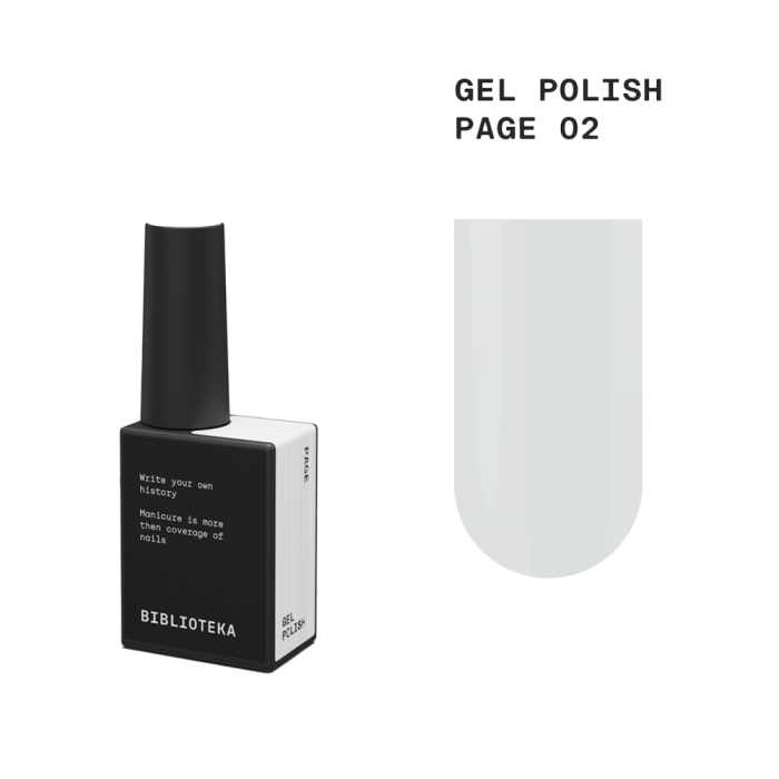 Гель-лак Biblioteka Gel Polish №02 Page, белый, 10 мл
