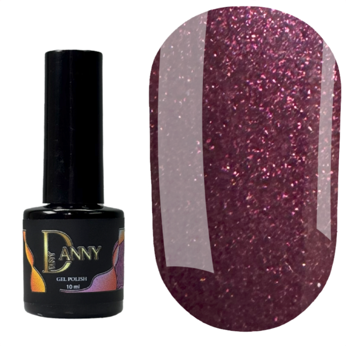 Гель-лак DANNY Gel Polish №102, бордовий з мікроблиском, 10 мл