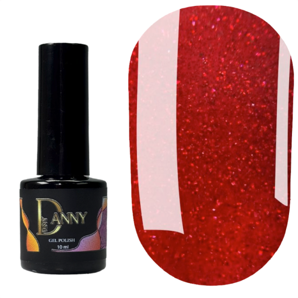 Гель-лак DANNY Gel Polish №109, червоний з глибоким шиммером, 10 мл