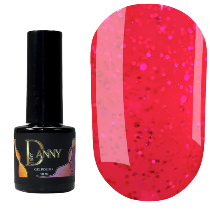 Гель-лак DANNY Gel Polish №113, красный с камифубуками, 10 мл