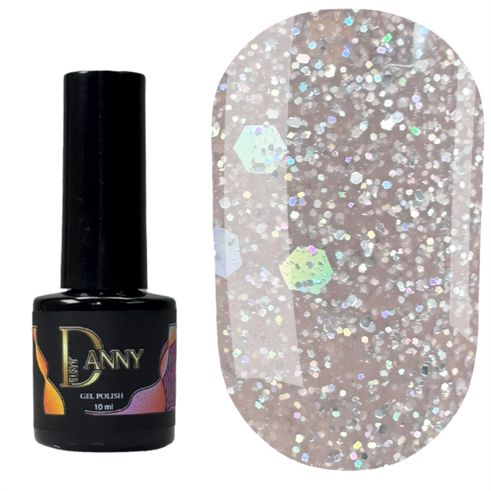 Гель-лак DANNY Gel Polish №123, бежевый с камифубуками, 10 мл