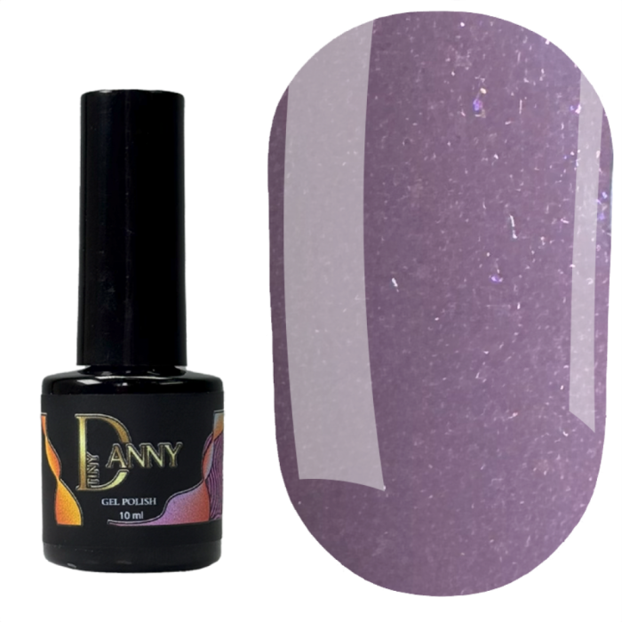 Гель-лак DANNY Gel Polish №124, баклажановый с мелким микроблеском, 10 мл