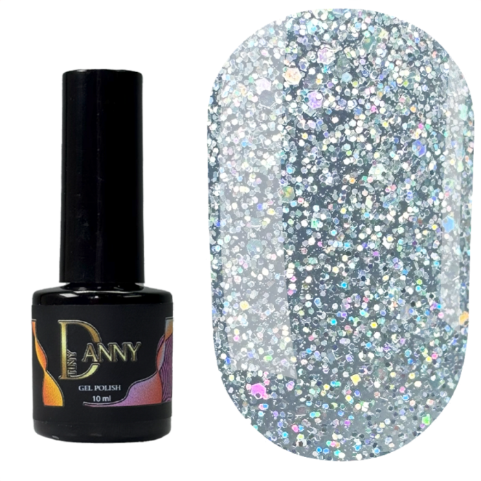 Гель-лак DANNY Gel Polish №136, серебристый шиммер, 10 мл