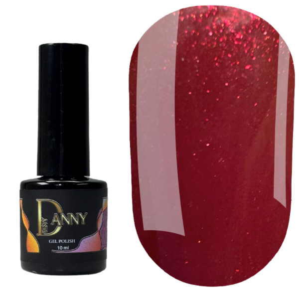 Гель-лак DANNY Gel Polish №041, красный с шиммером, 10 мл